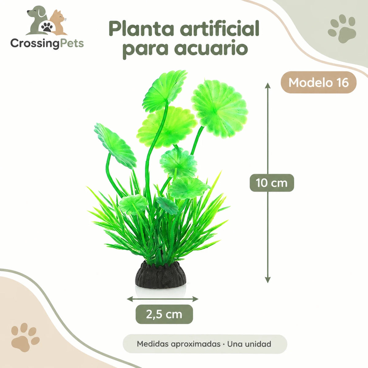 Adornos y plantas artificiales para acuario · 56 modelos — CrossingPets · imagen 16