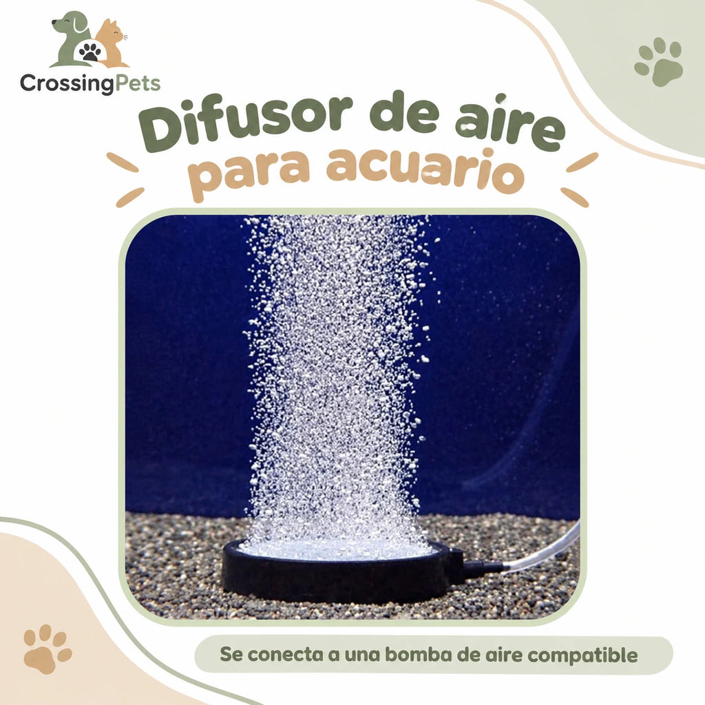 Difusor circular de aire para acuario de 13 cm — CrossingPets · imagen 1