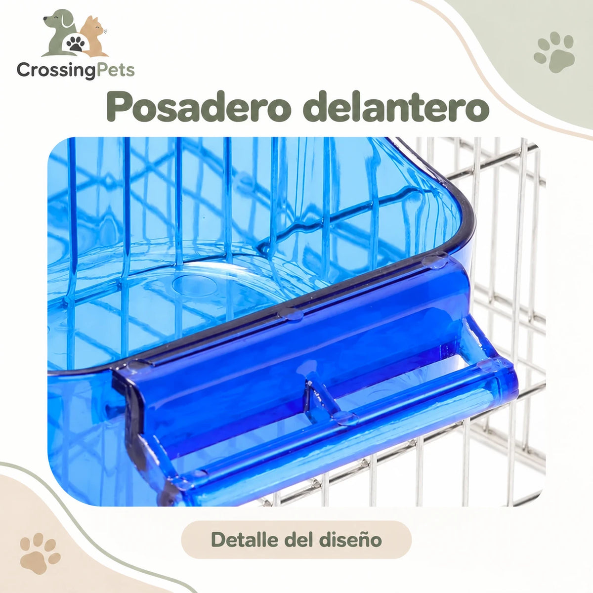 Bañera compacta con posadero para aves — CrossingPets · imagen 5