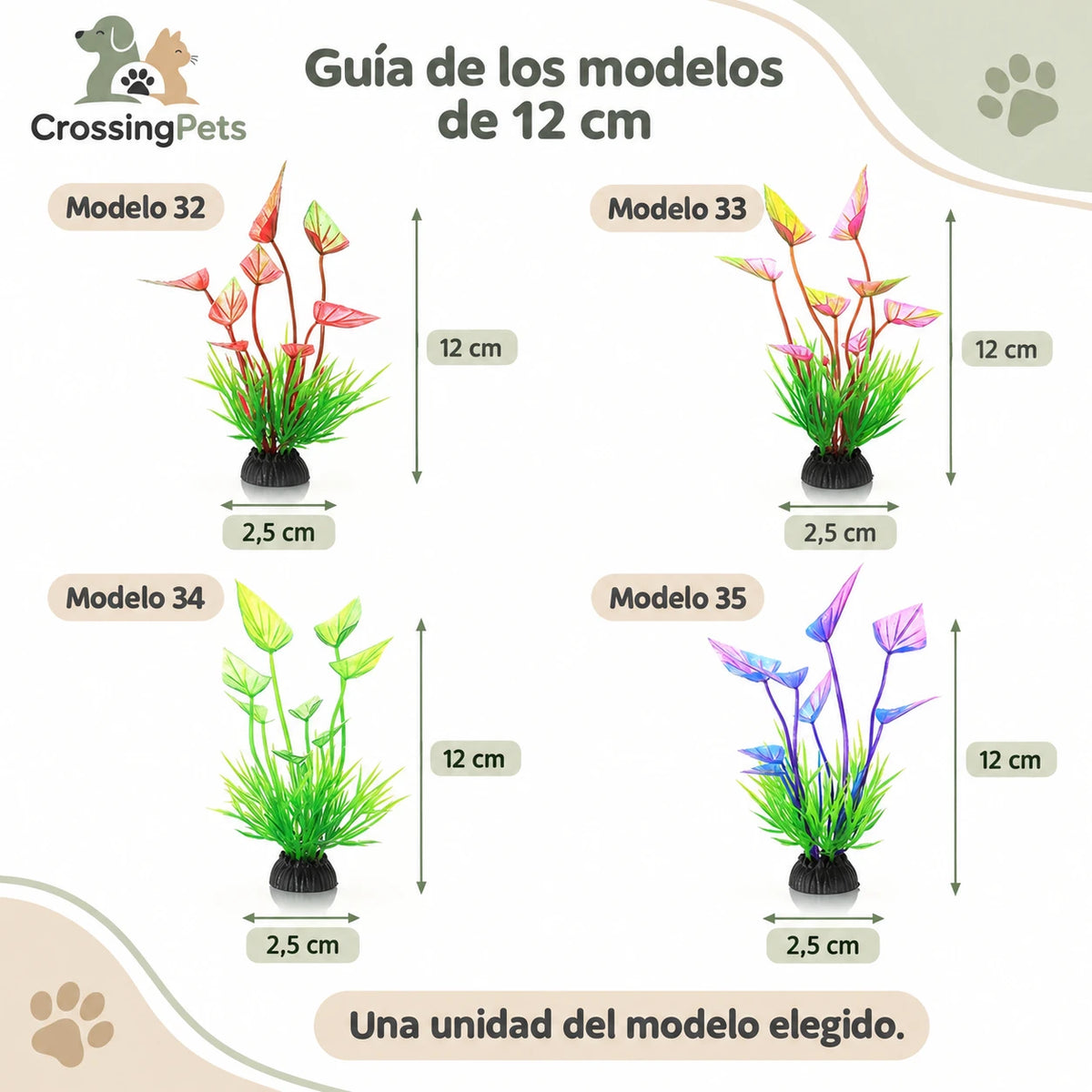 Adornos y plantas artificiales para acuario · 56 modelos — CrossingPets · imagen 61