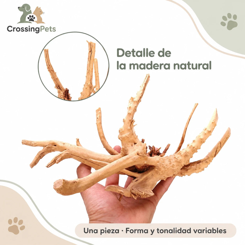 Madera natural decorativa para acuario · 3 tamaños — CrossingPets · imagen 8