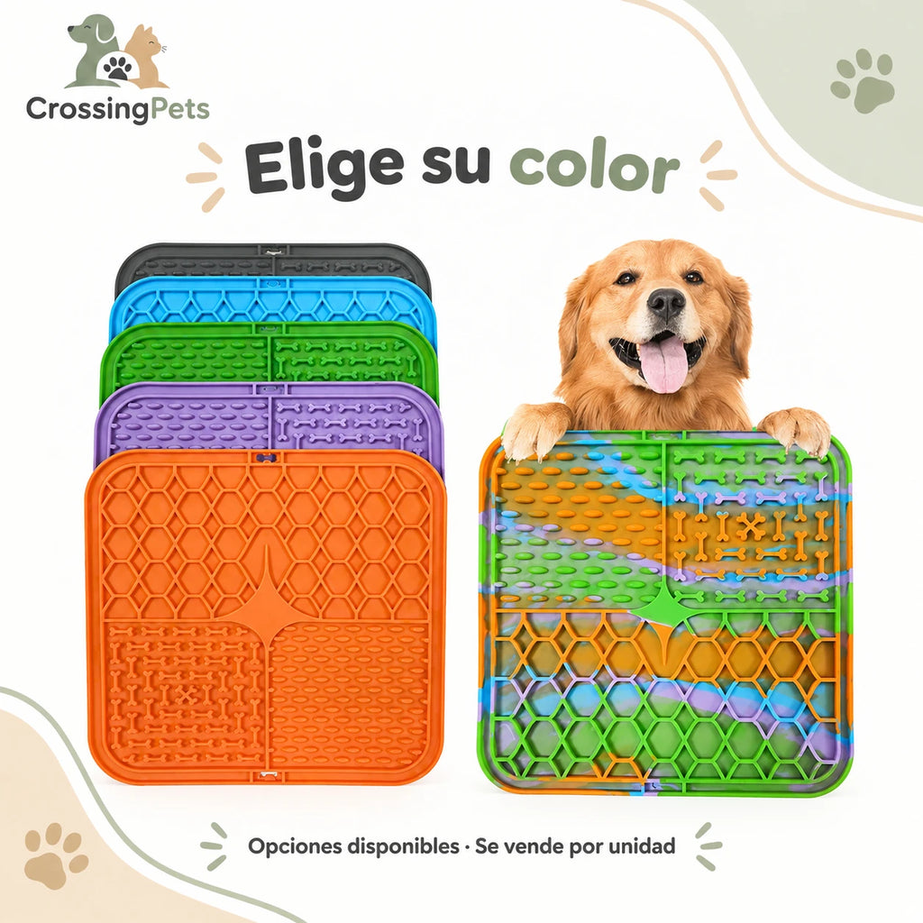 Alfombrilla de lamido de silicona con ventosas — CrossingPets · imagen 9