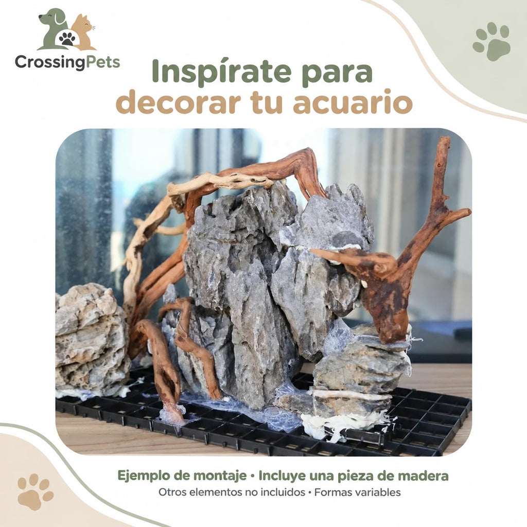 Madera natural decorativa para acuario · 3 tamaños — CrossingPets · imagen 5