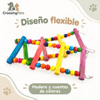 Escalera de madera multicolor para aves en tres tamaños — CrossingPets · imagen 8