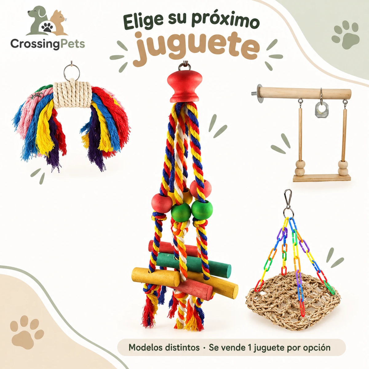 Juguetes y columpios colgantes para aves — CrossingPets · imagen 15