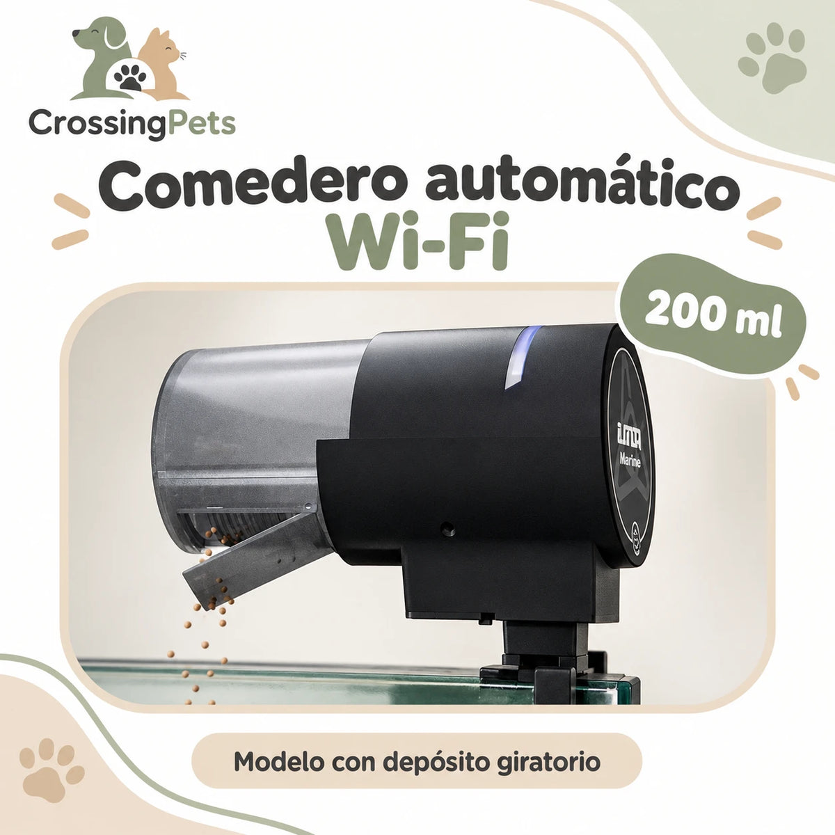 Comedero automático Wi-Fi para acuario en cuatro formatos — CrossingPets · imagen 4