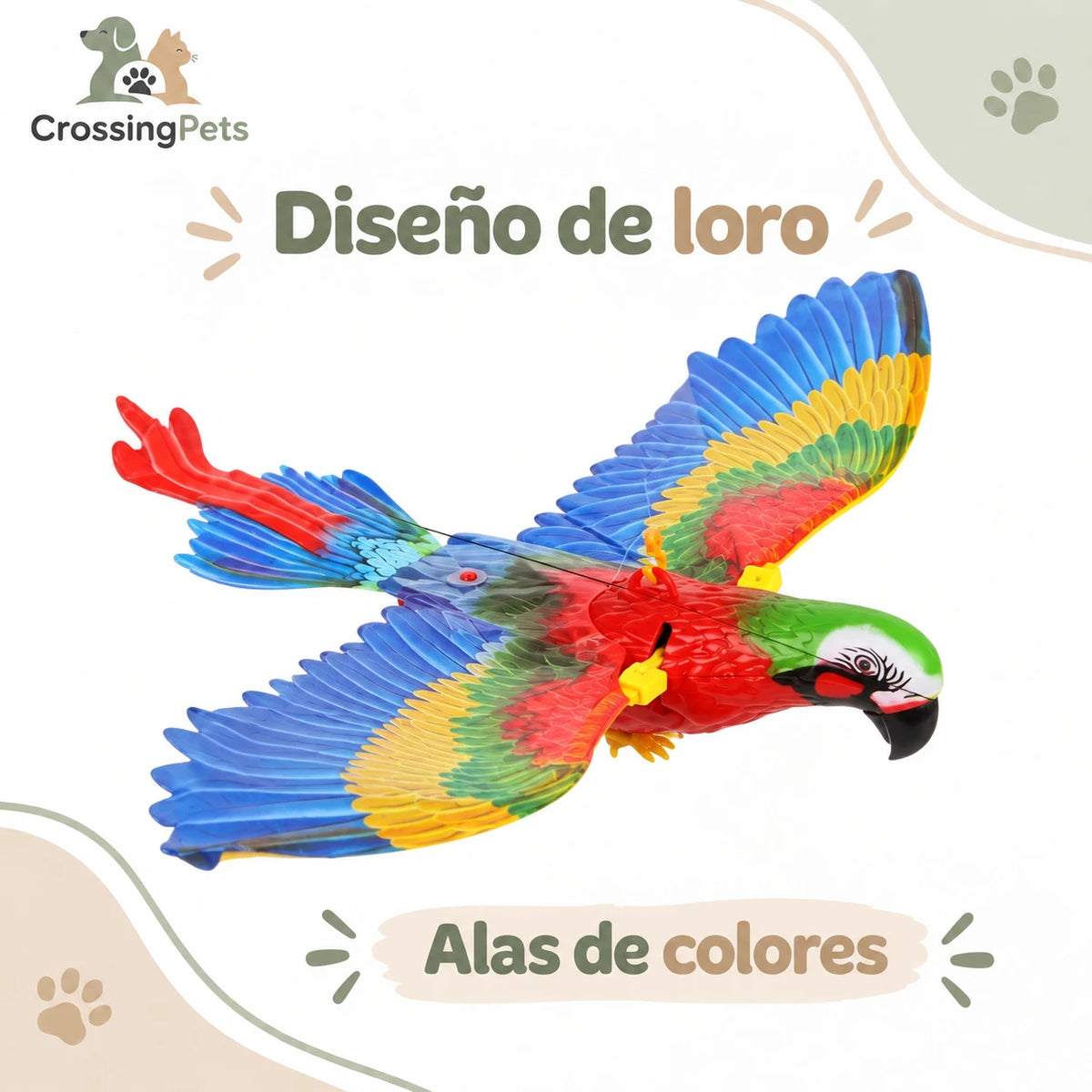 Pájaro colgante con alas móviles para gatos — CrossingPets · imagen 8
