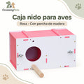 Caja nido para aves con percha y acceso superior — CrossingPets · imagen 1