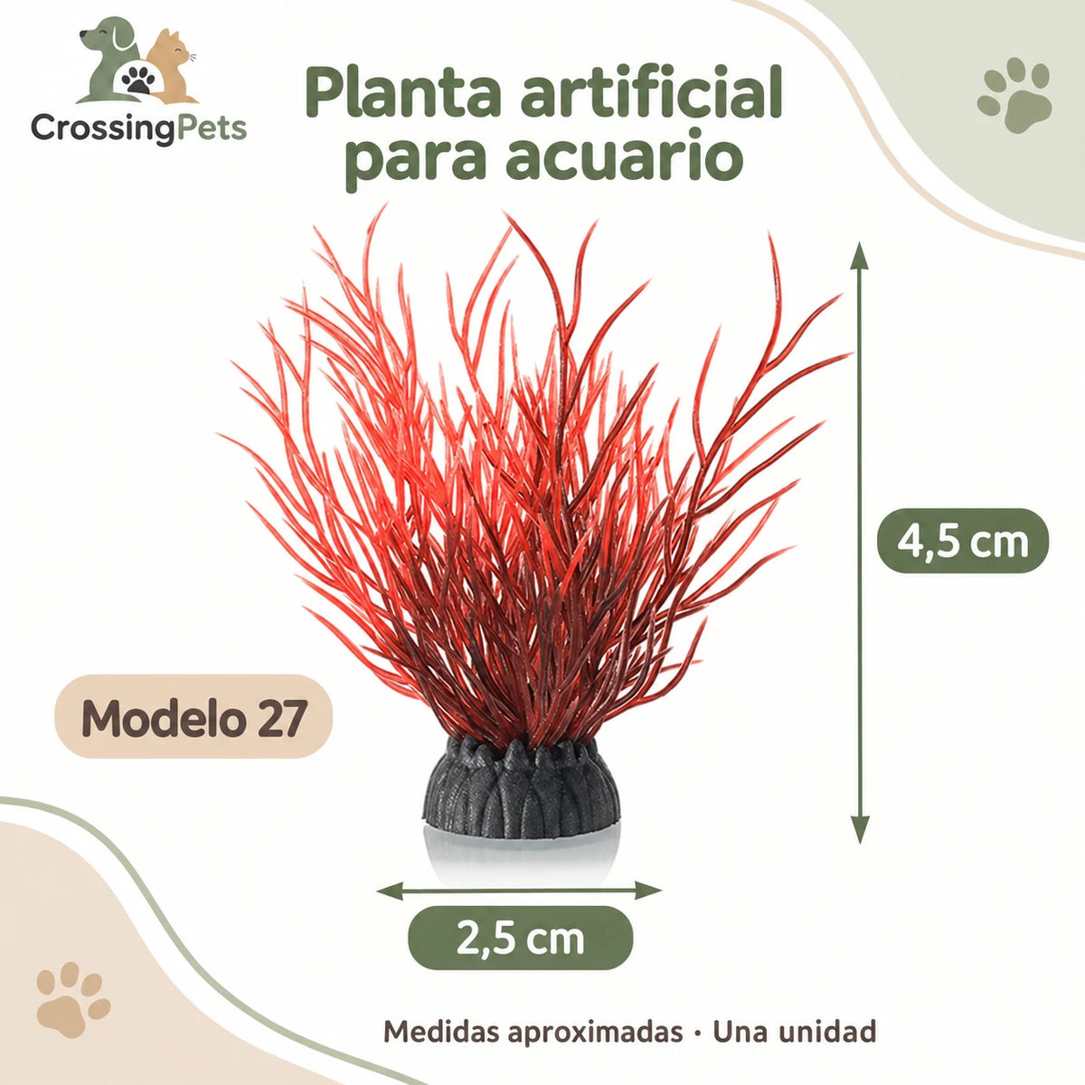 Adornos y plantas artificiales para acuario · 56 modelos — CrossingPets · imagen 27