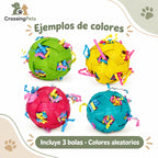 Bolas trenzadas con papel para aves · Pack de 3 — CrossingPets · imagen 2