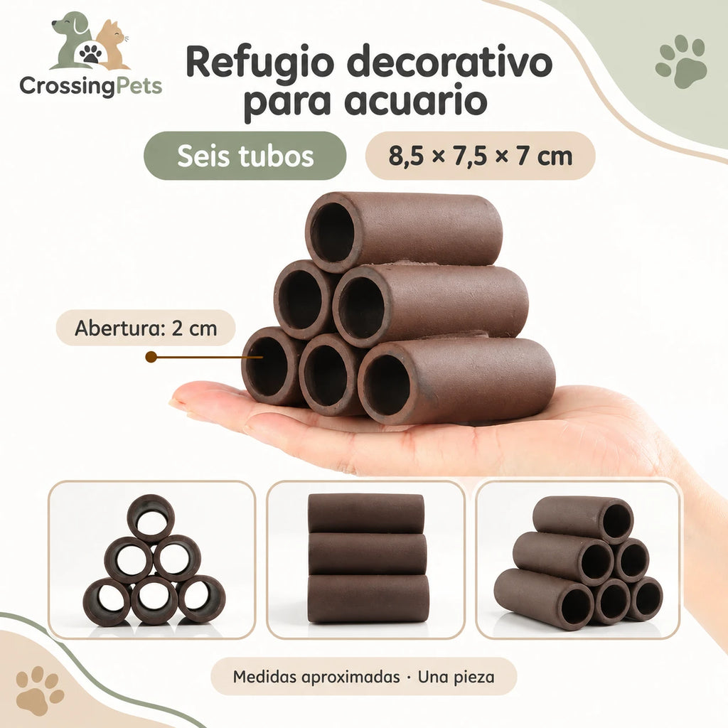 Refugios de cerámica para acuario · 45 modelos — CrossingPets · imagen 1