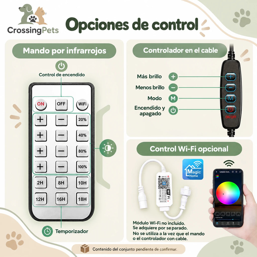 Lámpara LED ASTA 20 para acuario de agua dulce · Brazo flexible — CrossingPets · imagen 4