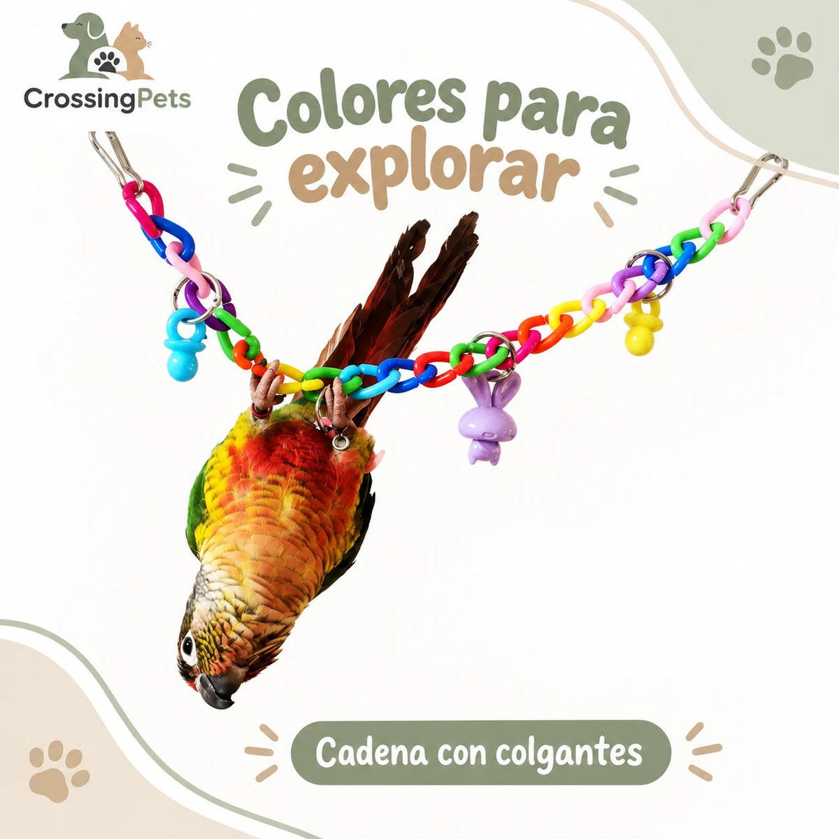 Cadena de juegos con colgantes para aves — CrossingPets · imagen 5