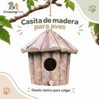 Casita colgante de madera para aves — CrossingPets · imagen 1