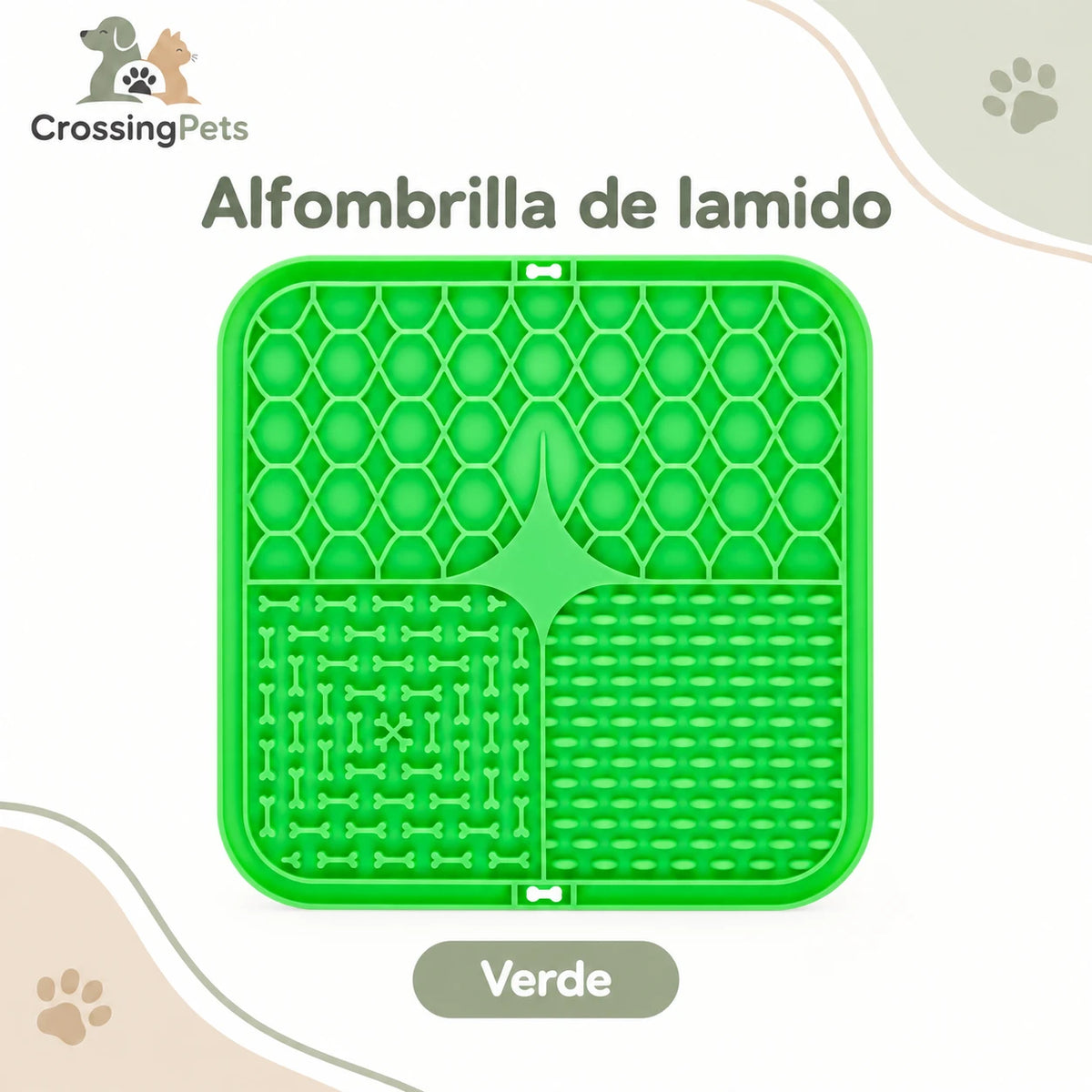 Alfombrilla de lamido de silicona con ventosas — CrossingPets · imagen 2