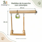 Columpios y perchas de madera para aves — CrossingPets · imagen 9