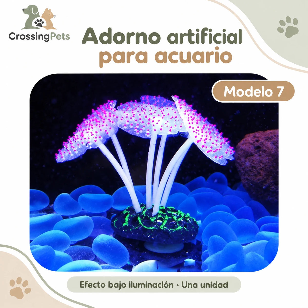 Adornos y plantas artificiales para acuario · 56 modelos — CrossingPets · imagen 7