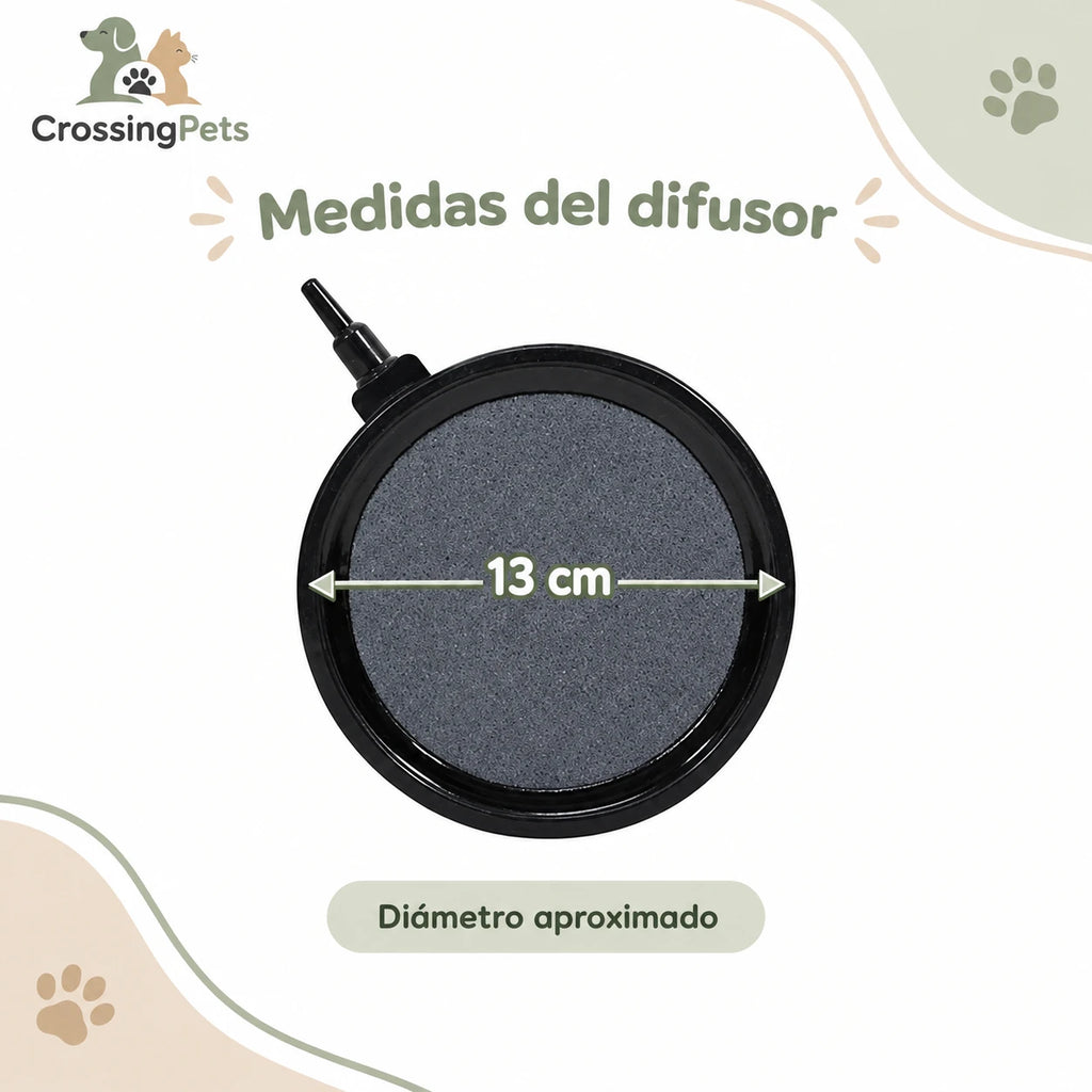 Difusor circular de aire para acuario de 13 cm — CrossingPets · imagen 4