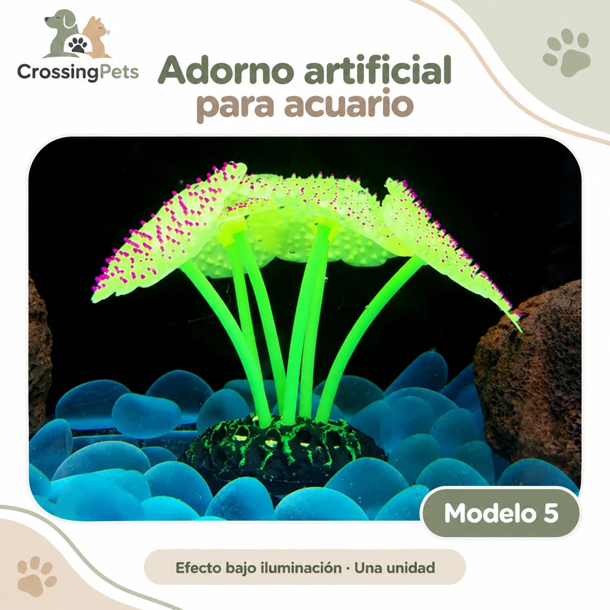 Adornos y plantas artificiales para acuario · 56 modelos — CrossingPets · imagen 5