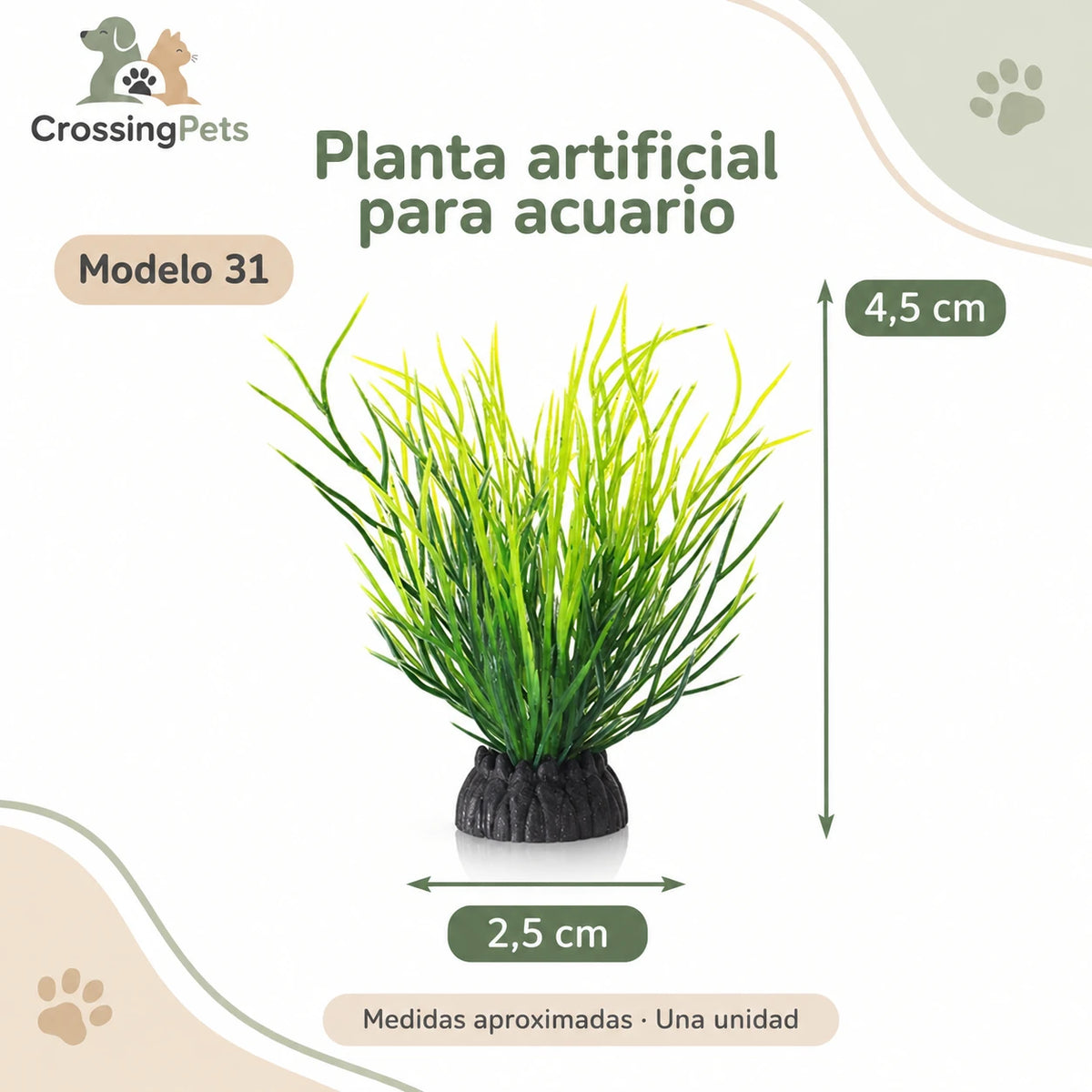 Adornos y plantas artificiales para acuario · 56 modelos — CrossingPets · imagen 31