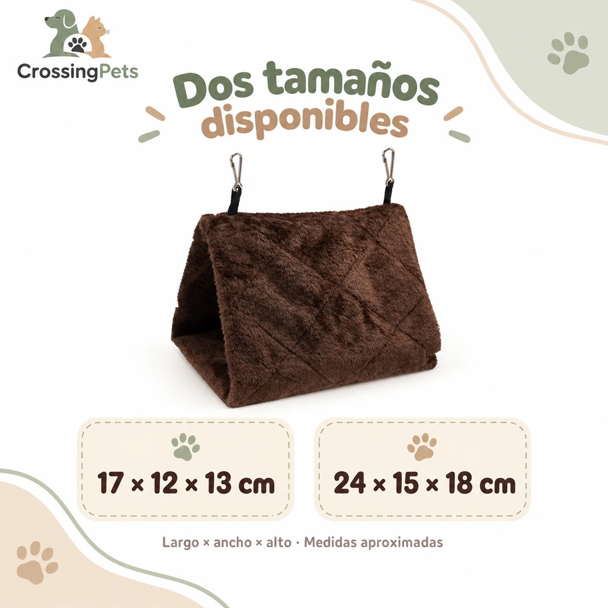 Refugio triangular colgante de tela para aves — CrossingPets · imagen 8
