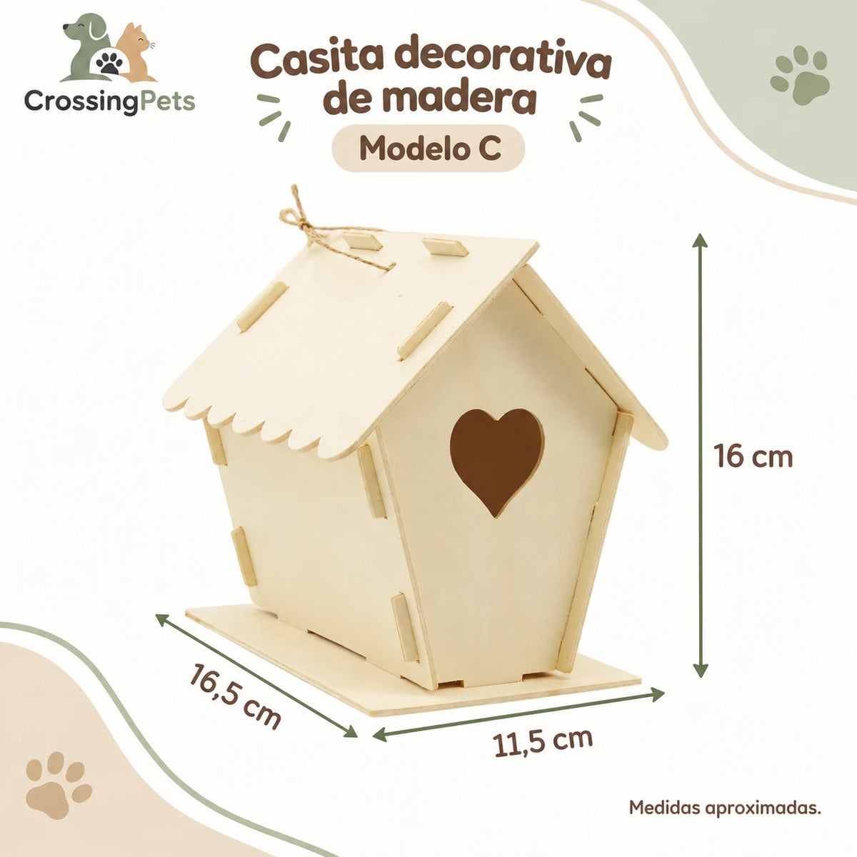 Cajas nido y casita decorativa de madera — CrossingPets · imagen 7