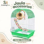 Jaula compacta para aves con accesorios — CrossingPets · imagen 17