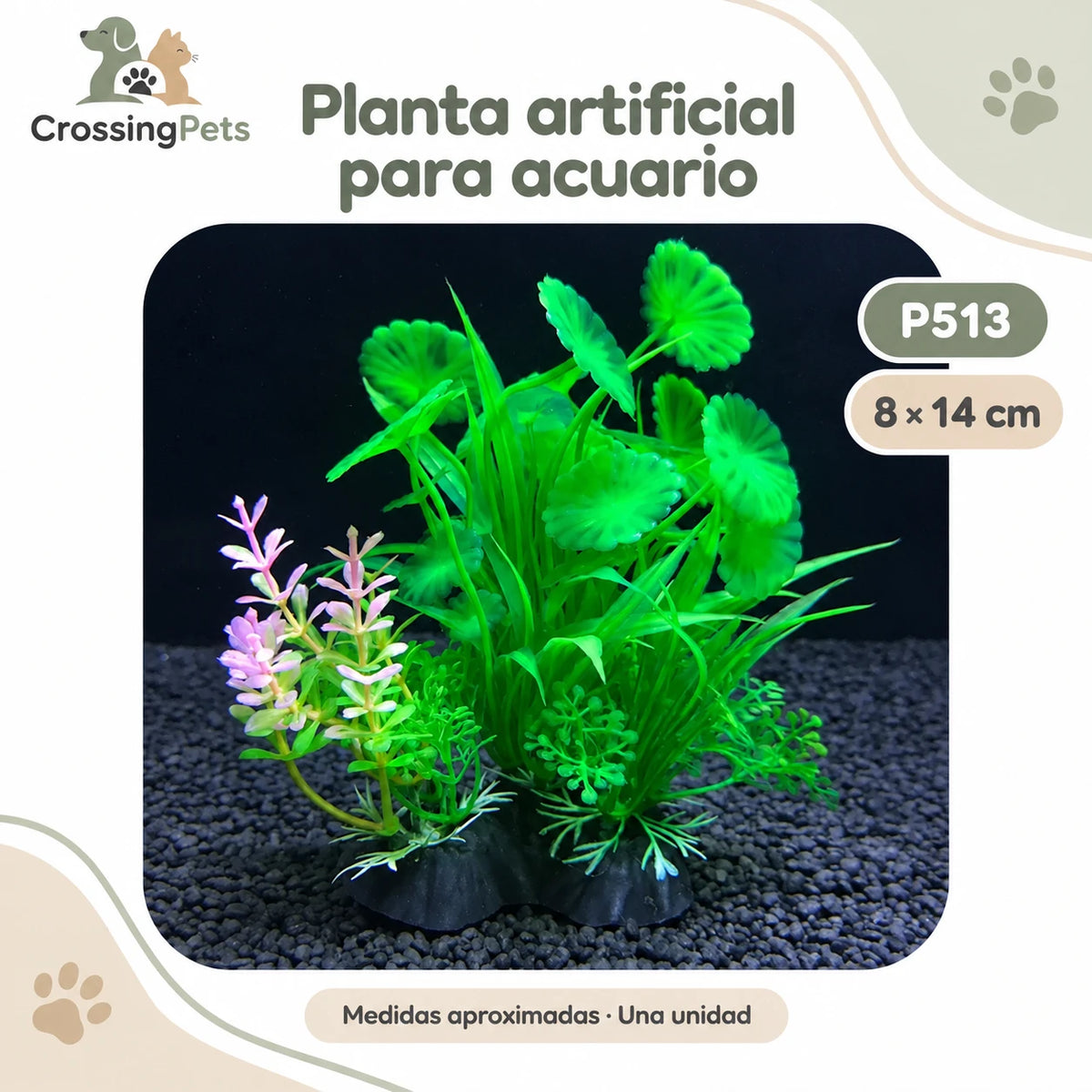 Plantas artificiales para acuario · Modelos sueltos y packs — CrossingPets · imagen 7