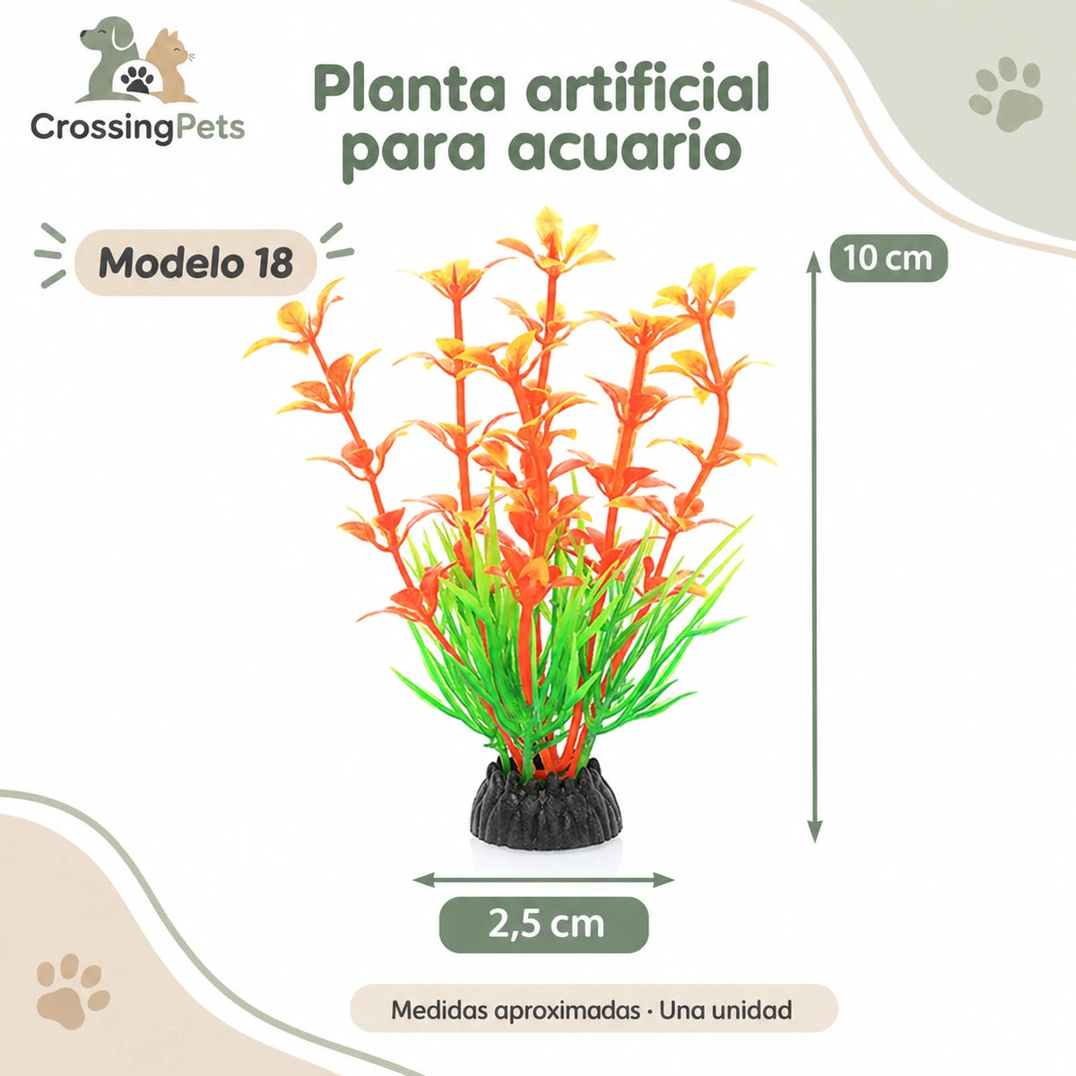 Adornos y plantas artificiales para acuario · 56 modelos — CrossingPets · imagen 18
