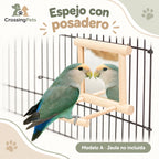 Accesorios para aves: espejo, columpios y posadero en rama — CrossingPets · imagen 7