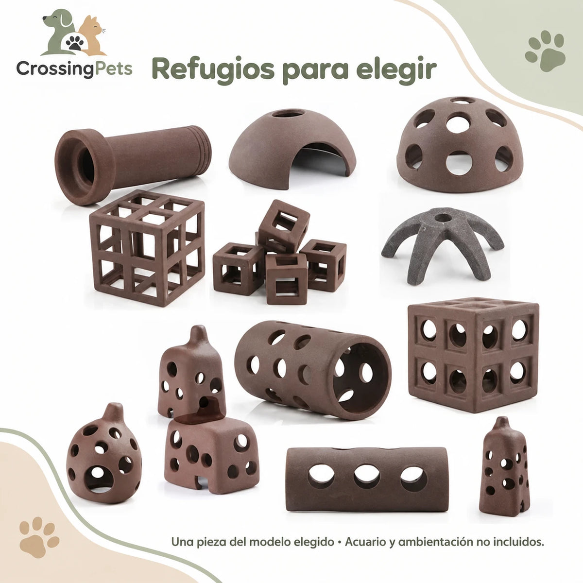 Refugios de cerámica para acuario · 45 modelos — CrossingPets · imagen 46