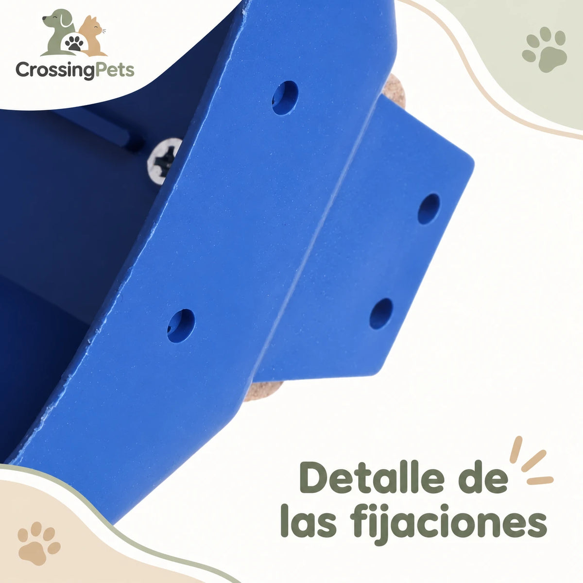 Posadero azul para palomas con apoyo de madera — CrossingPets · imagen 5
