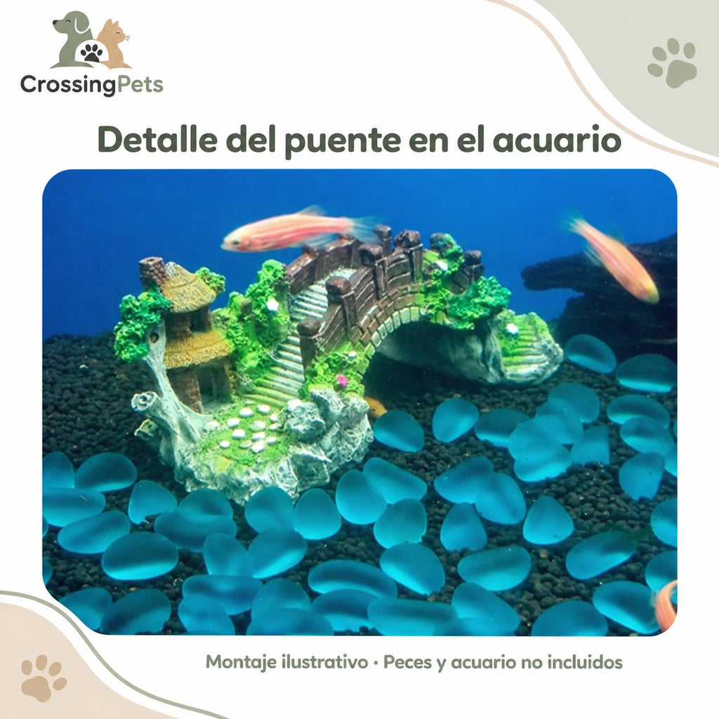 Puentes y refugios decorativos de resina para acuario — CrossingPets · imagen 7