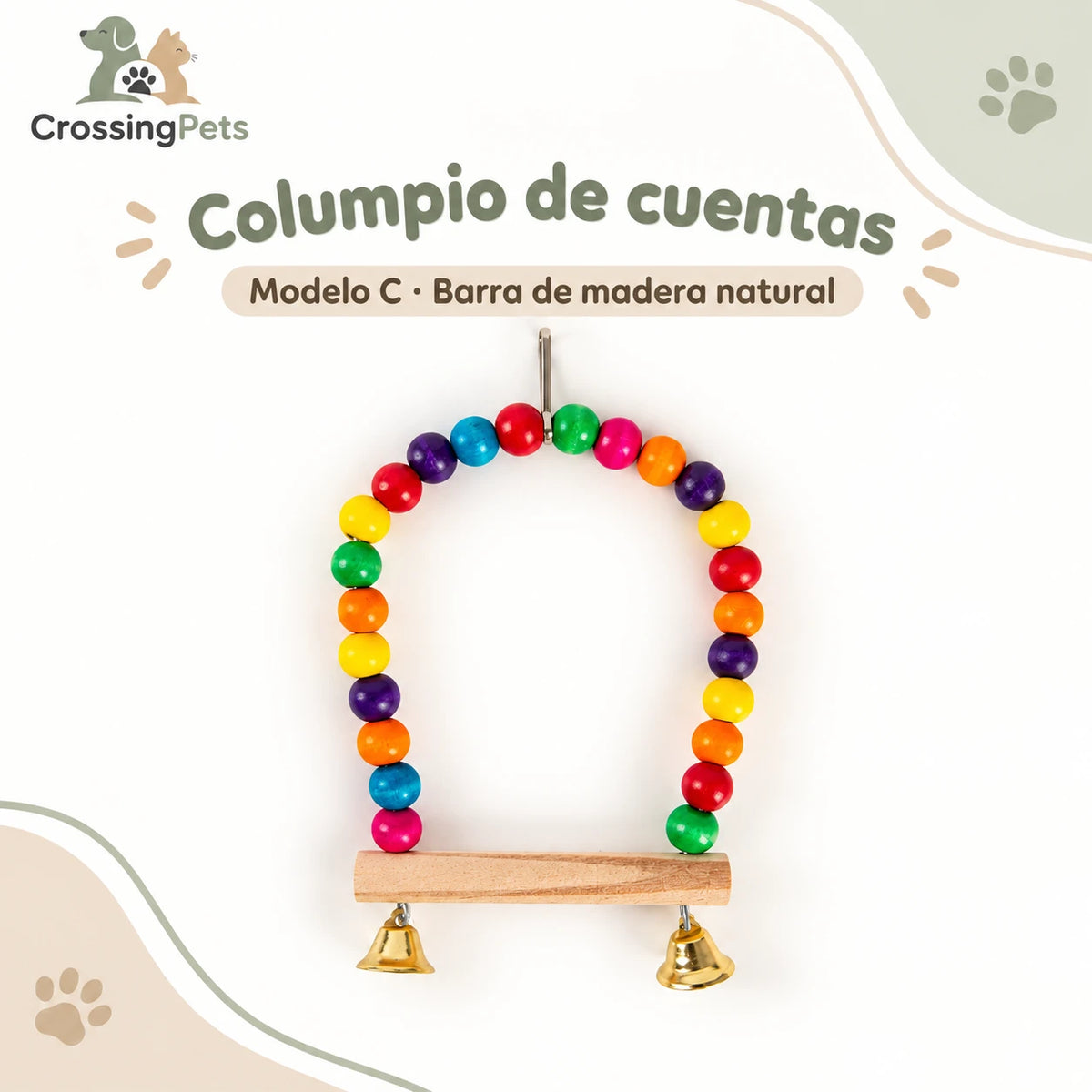 Accesorios para aves: espejo, columpios y posadero en rama — CrossingPets · imagen 5