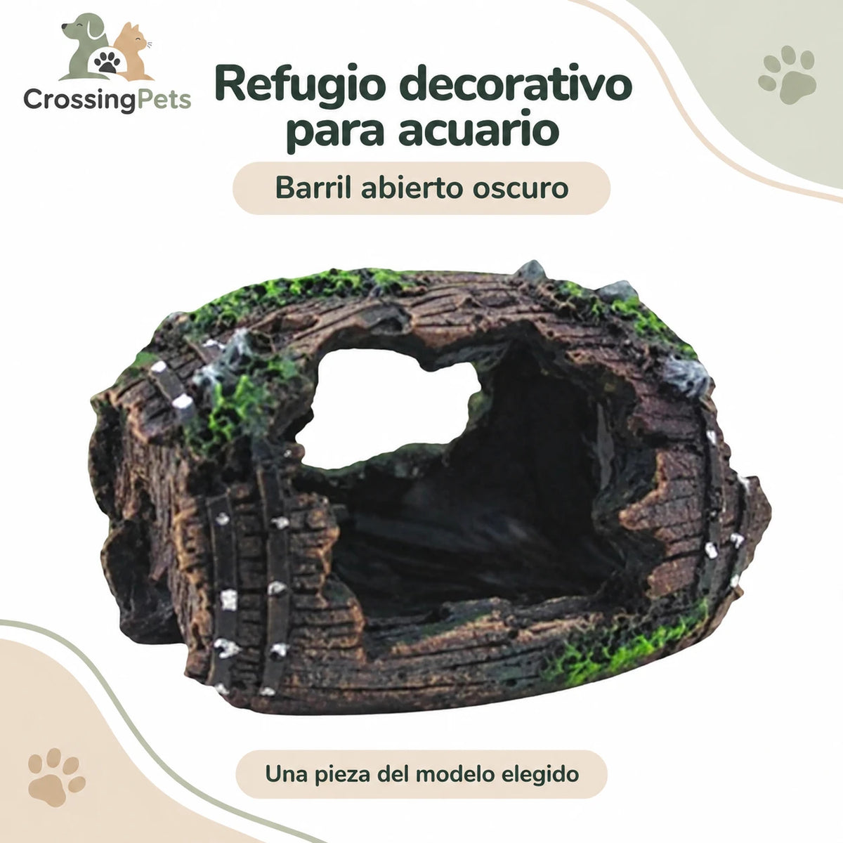 Puentes y refugios decorativos de resina para acuario — CrossingPets · imagen 2
