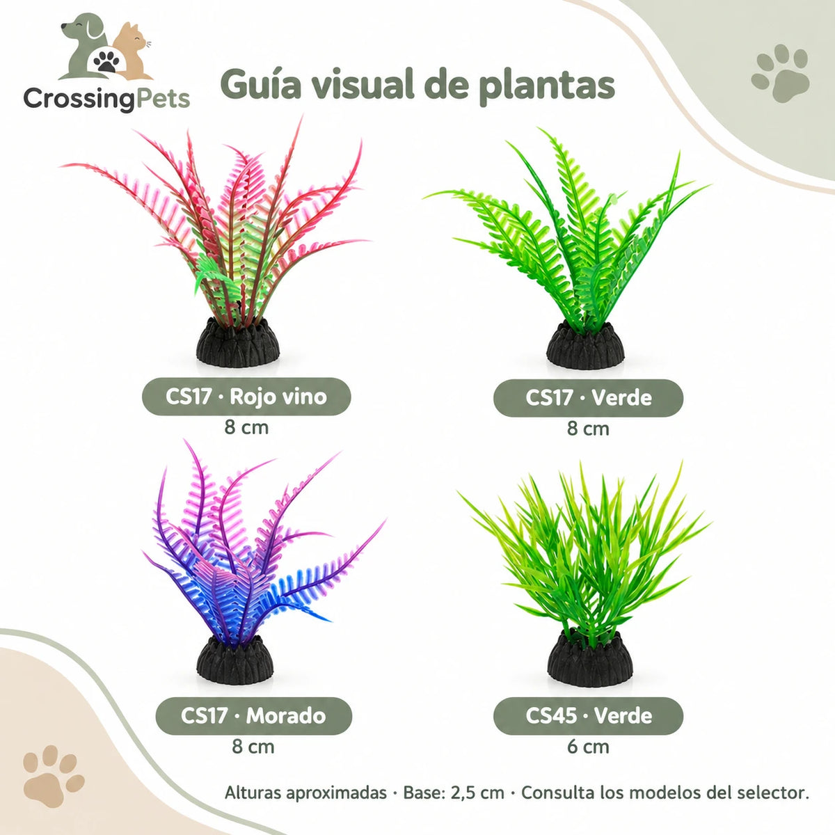 Plantas artificiales para acuario · 24 modelos — CrossingPets · imagen 28