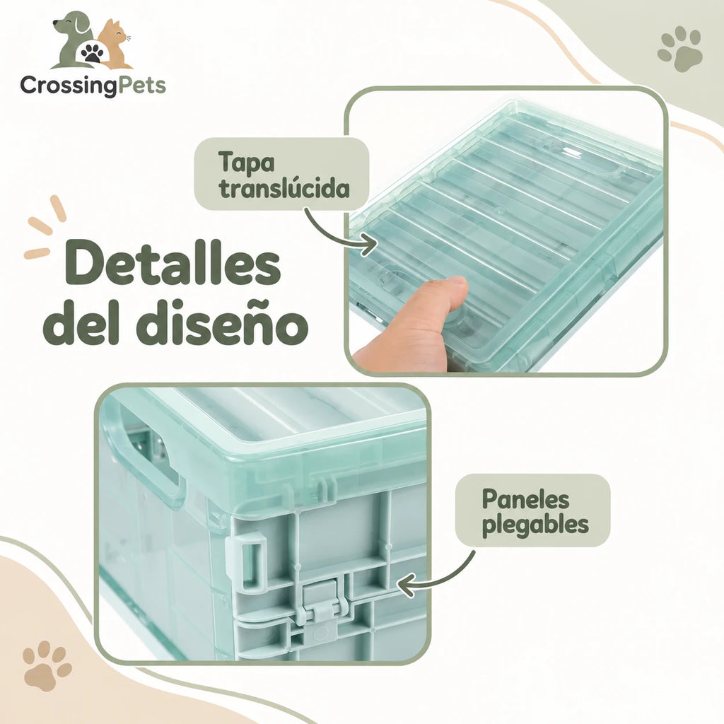 Caja plegable con almohadilla térmica para aves — CrossingPets · imagen 3