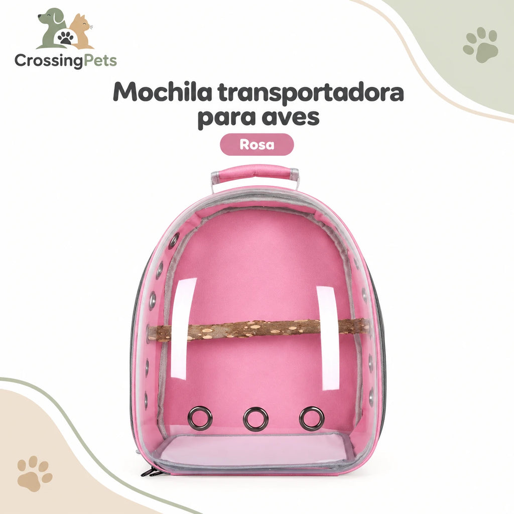Mochila transportadora transparente para aves — CrossingPets · imagen 15