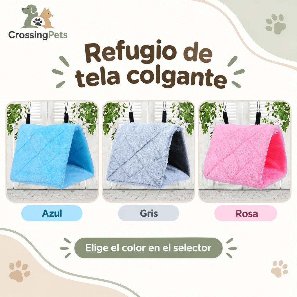 Refugio triangular colgante de tela para aves — CrossingPets · imagen 10
