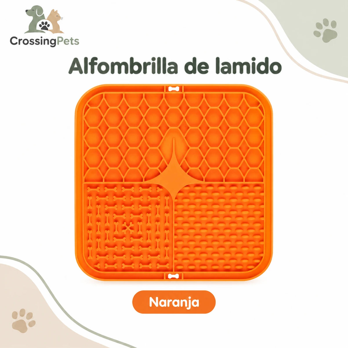Alfombrilla de lamido de silicona con ventosas — CrossingPets · imagen 4