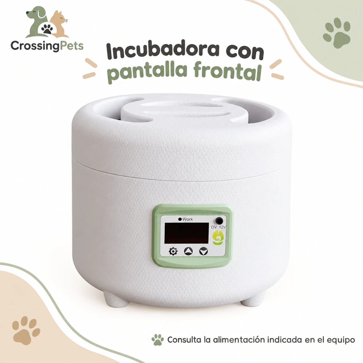 Incubadora compacta con panel digital y tapa superior — CrossingPets · imagen 6