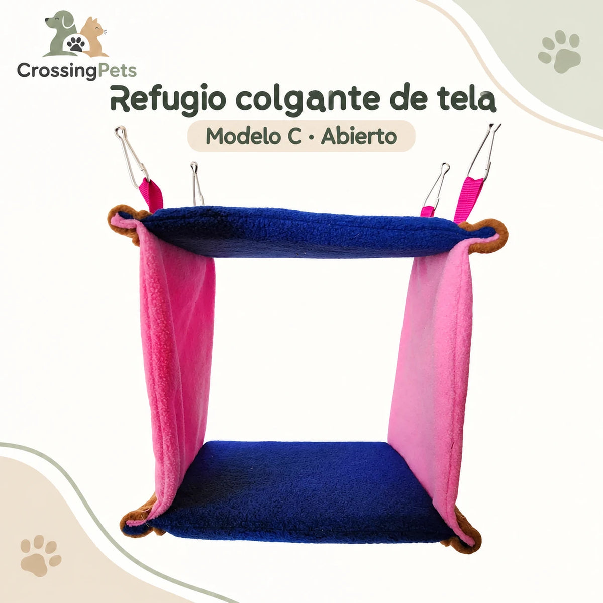 Refugios colgantes de tela para aves — CrossingPets · imagen 1