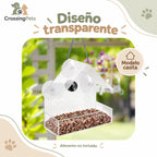 Comedero acrílico para aves con cámara Wi-Fi — CrossingPets · imagen 6