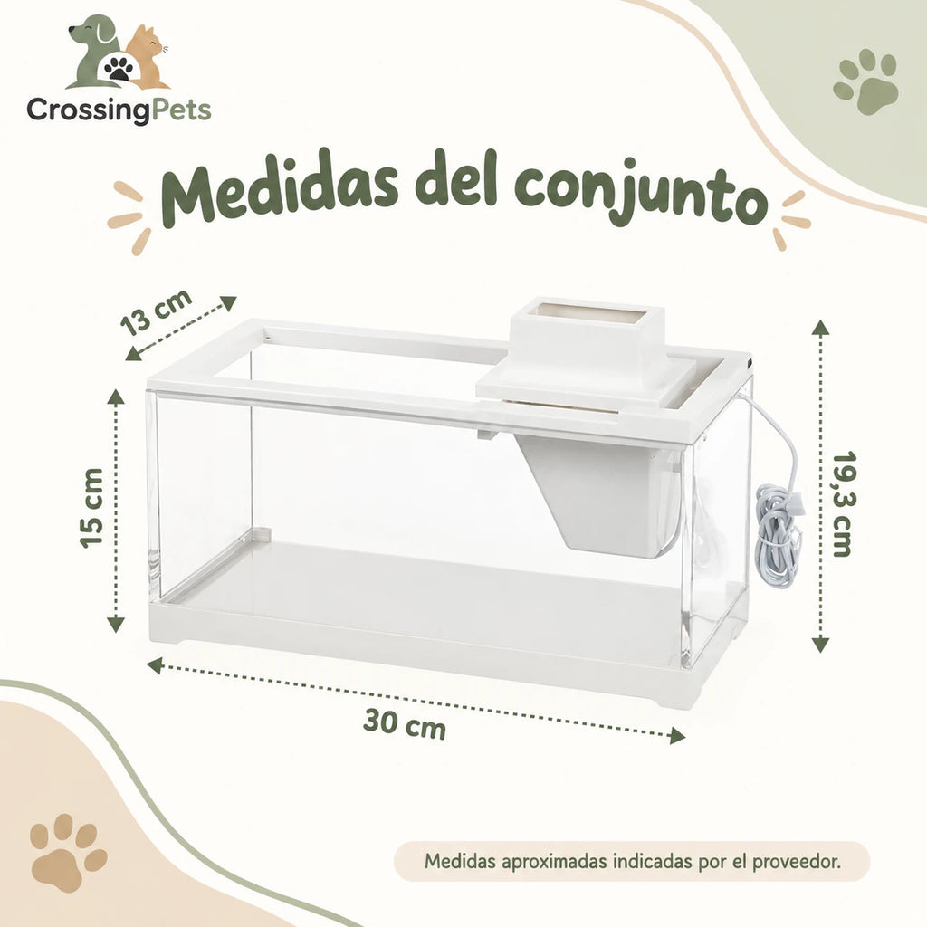 Acuario compacto de sobremesa con bomba de agua — CrossingPets · imagen 7