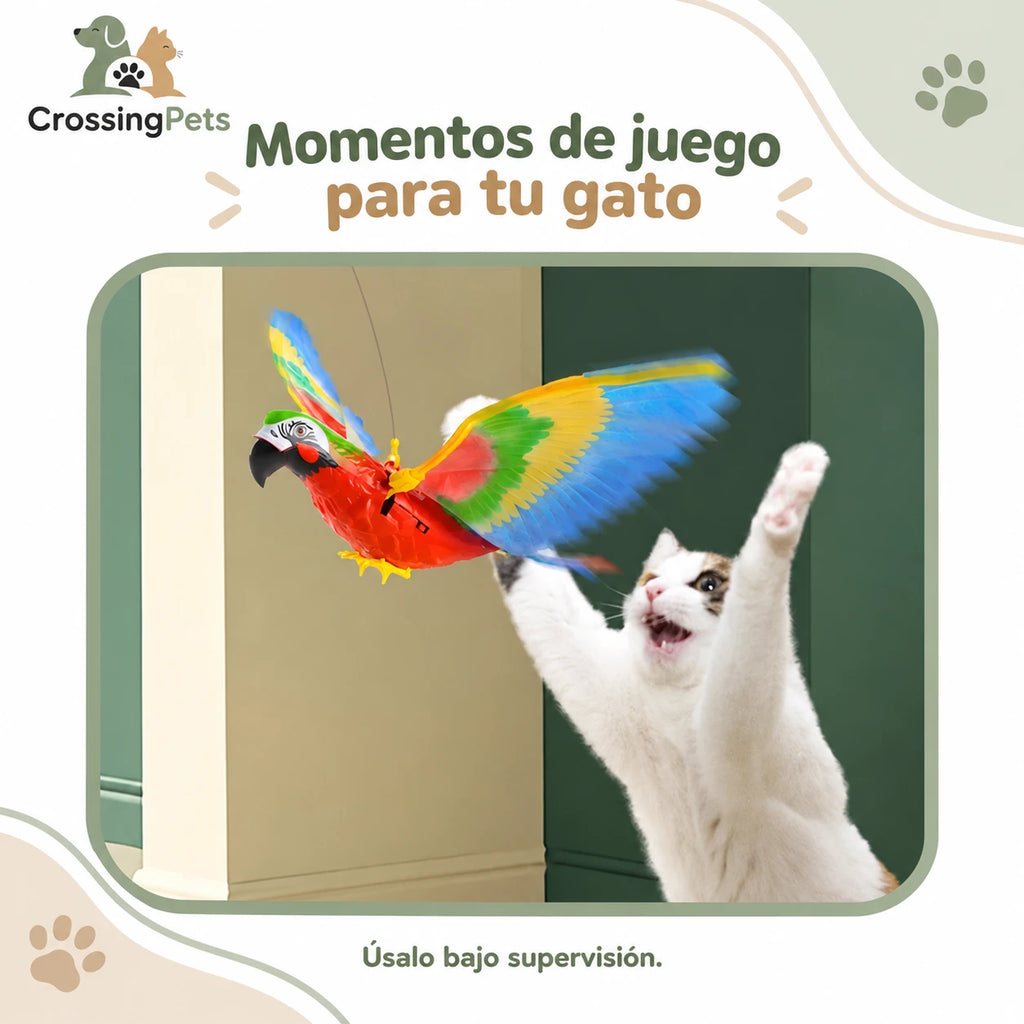 Pájaro colgante con alas móviles para gatos — CrossingPets · imagen 6