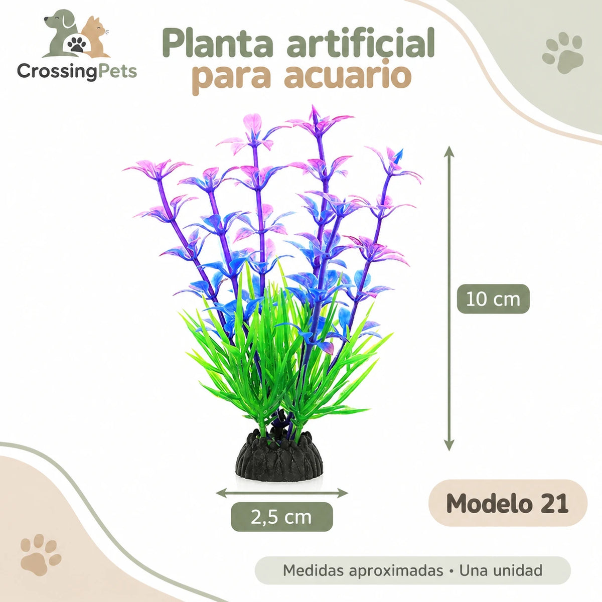 Adornos y plantas artificiales para acuario · 56 modelos — CrossingPets · imagen 21