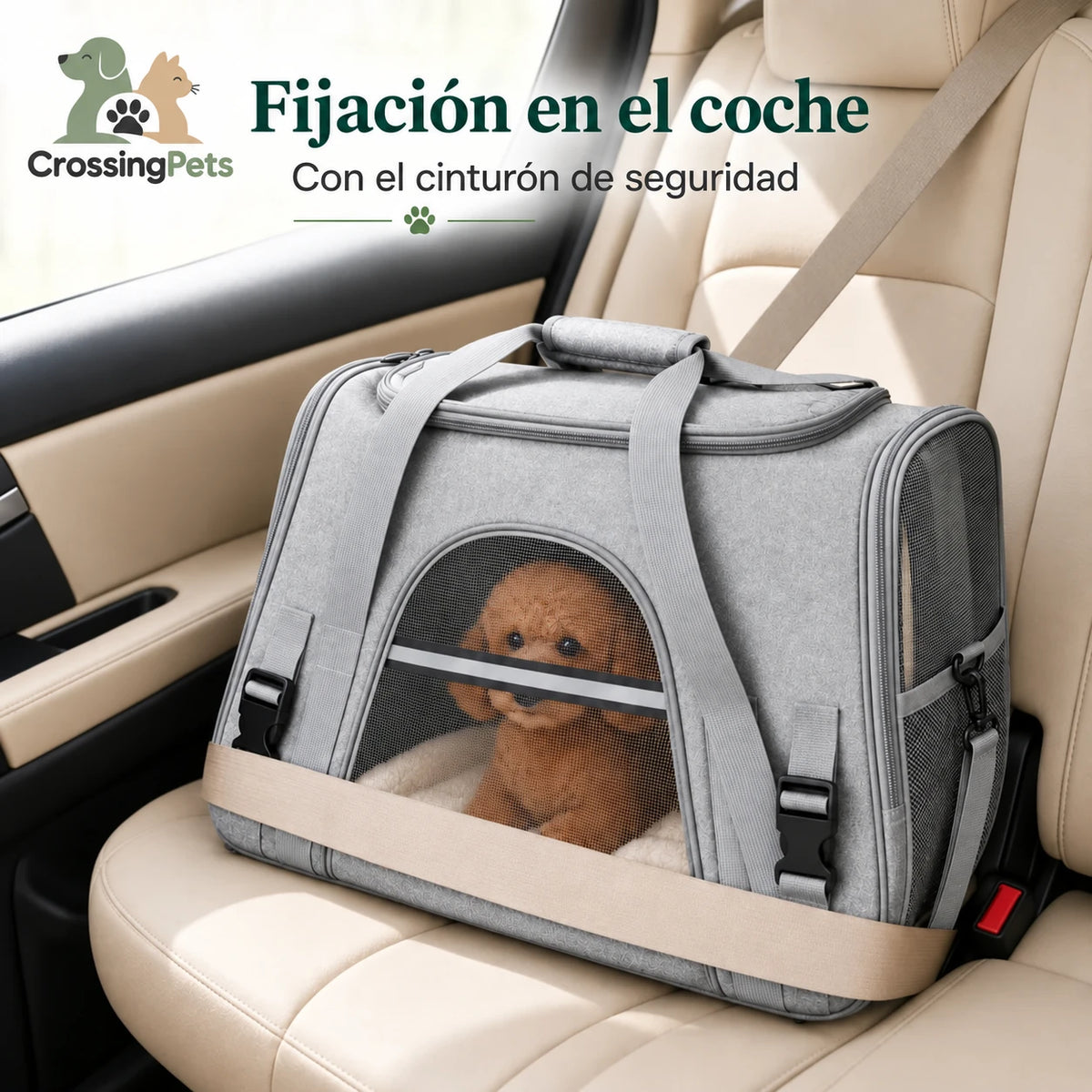 Bolsa transportadora CrossingPets — imagen 11, información en español