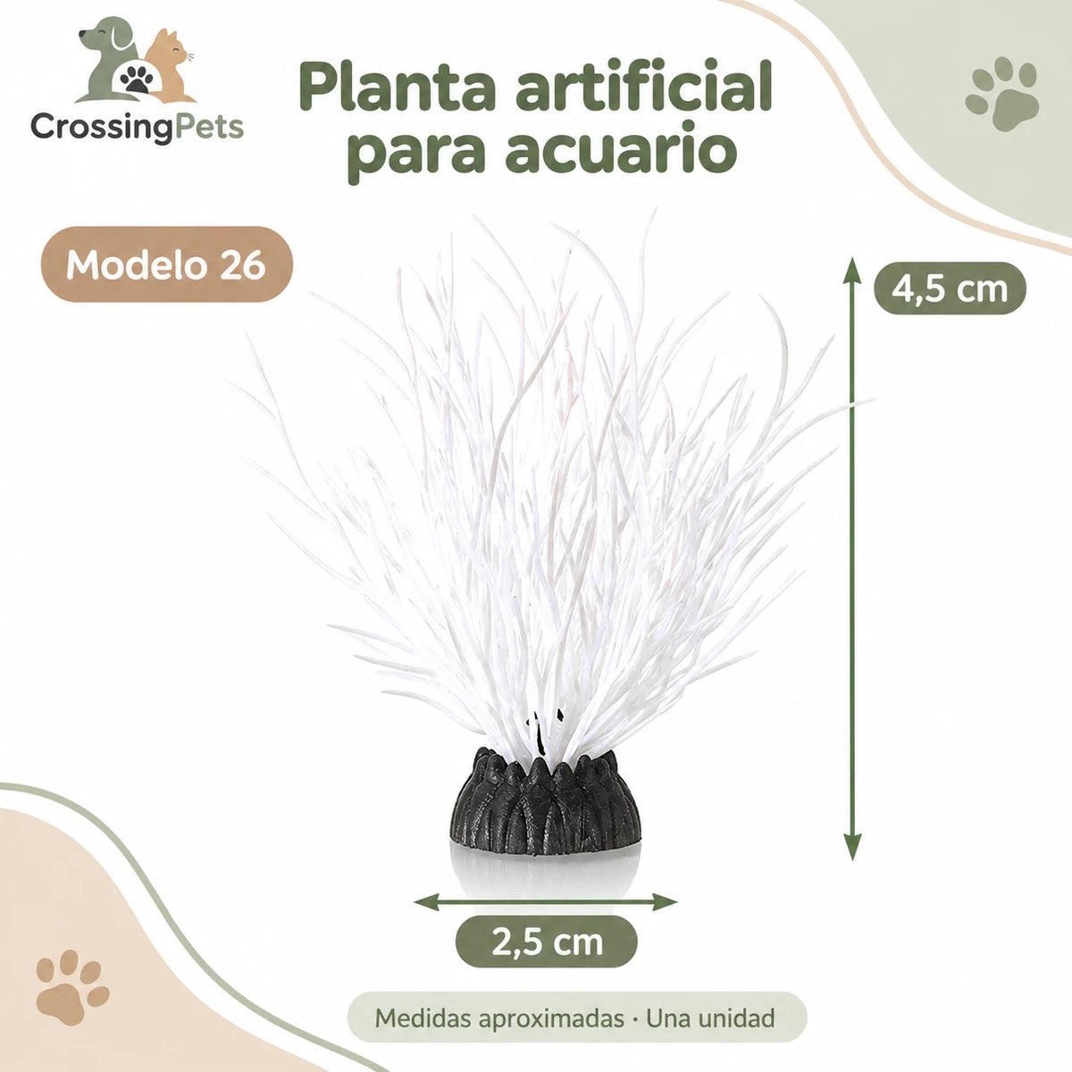 Adornos y plantas artificiales para acuario · 56 modelos — CrossingPets · imagen 26