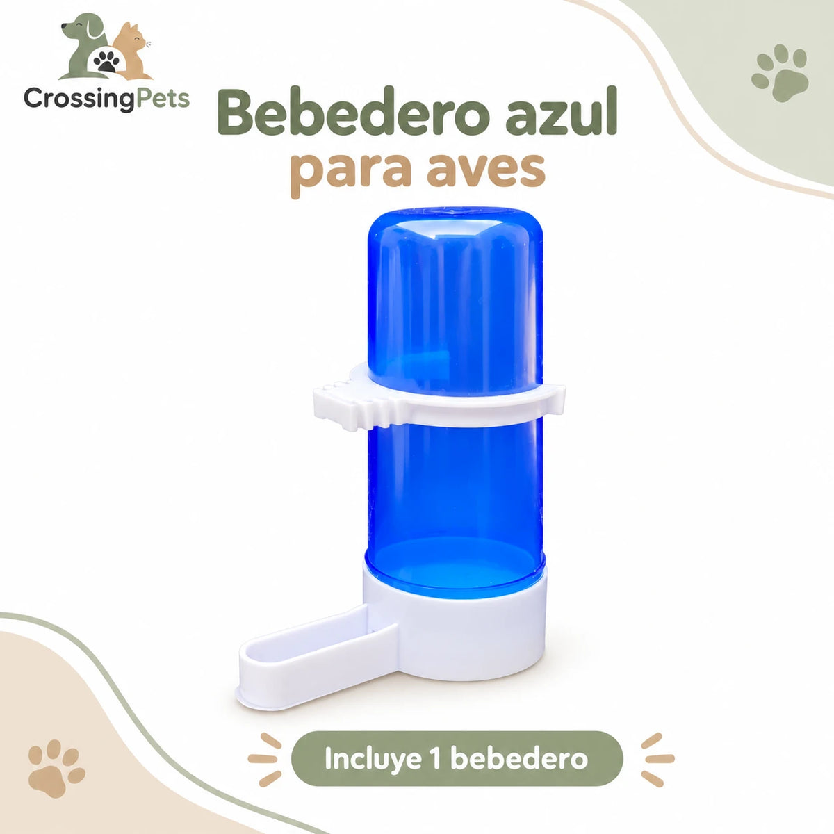 Comedero o bebedero de depósito para aves — CrossingPets · imagen 1