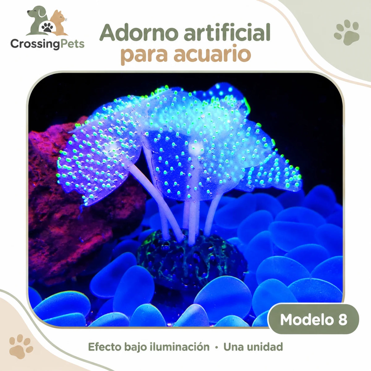 Adornos y plantas artificiales para acuario · 56 modelos — CrossingPets · imagen 8